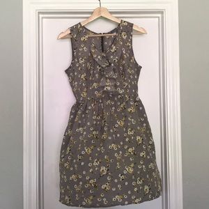 Grey Floral Dress
